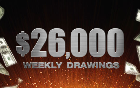 Introducing the new $26,000 Weekly Drawings!